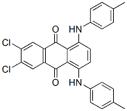 6,7-dichloro-1,4-bis[(4-methylphenyl)amino]anthraquinone CAS#: 70729-59-8