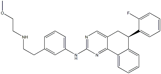 (6R)-6-(2-fluorophenyl)-5,6-dihydro-N-[3-[2-[(2-methoxyethyl)amino]ethyl]phenyl]-Benzo[h]quinazolin-2-amine CAS#: 1234356-69-4