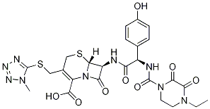 (6R,7S)-7-[[(2R)-2-[[(4-Ethyl-2,3-dioxo-1-piperazinyl)carbonyl]aMino]-2-(4-hydroxyphenyl)acetyl]aMino]-3-[[(1-Methyl-1H-tetrazol-5-yl)thio]Methyl]-8-oxo-5-thia-1-azabicyclo[4.2.0]oct-2-ene-2-carboxylic Acid CAS#: 1315481-36-7