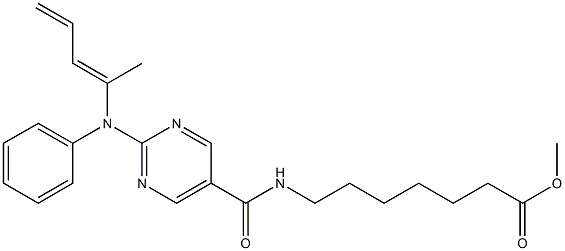 7-({2-[(1-Methyl-buta-1,3-dienyl)-phenyl-aMino]-pyriMidine-5-carbonyl}-aMino)-heptanoic acid Methyl ester CAS#: 1316216-07-5