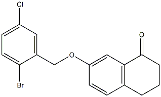 7-[(2-Bromo-5-chlorophenyl)methoxy]-3,4-dihydro-1(2H)-naphthalenone CAS#: 1378388-19-2