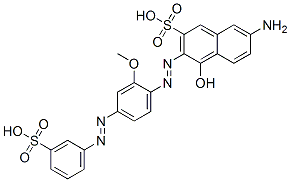 7-Amino-4-hydroxy-3-[2-methoxy-4-(3-sulfophenylazo)phenylazo]-2-naphthalenesulfonic acid CAS#: 72208-30-1