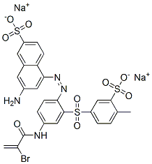 7-Amino-5-[[4-[(2-bromo-1-oxo-2-propenyl)amino]-2-[(4-methyl-3-sulfophenyl)sulfonyl]phenyl]azo]-2-naphthalenesulfonic acid disodium salt CAS#: 70210-02-5