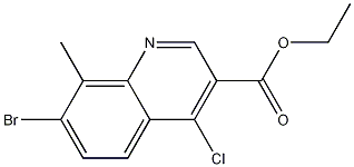 7-Bromo-4-chloro-8-methylquinoline-3-carboxylic acid ethyl ester CAS#: 1242260-50-9
