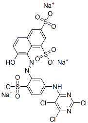 7-Hydroxy-8-[[2-sulfo-5-[(2,5,6-trichloro-4-pyrimidinyl)amino]phenyl]azo]-1,3-naphthalenedisulfonic acid trisodium salt CAS#: 71720-90-6