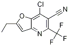 7-chloro-2-ethyl-5-(trifluoroMethyl)furo[3,2-b]pyridine-6-carbonitrile CAS#: 1283720-77-3