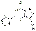 7-chloro-5-(thiophen-2-yl)pyrazolo[1,5-a]pyrimidine-3-carbonitrile CAS#: 1131604-88-0