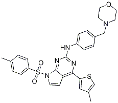 7H-Pyrrolo[2,3-d]pyriMidin-2-aMine, 7-[(4-Methylphenyl)sulfonyl]-4-(4-Methyl-2-thienyl)-N-[4-(4-MorpholinylMethyl)phenyl]- CAS#: 1245648-55-8