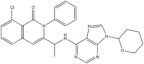 8-chloro-2-phenyl-3-(1-(9-(tetrahydro-2H-pyran-2-yl)-9H-purin-6-ylamino)ethyl)isoquinolin-1(2H)-one CAS#: 1350643-73-0