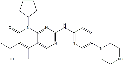 8-cyclopentyl-6-(1-hydroxyethyl)-5-methyl-2-((5-(piperazin-1-yl)pyridin-2-yl)amino)pyrido[2,3-d]pyrimidin-7(8H)-one CAS#: 1376615-91-6