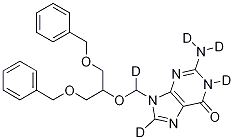 9-[[2-Benzyloxy-1-(benzyloxymethyl)-ethoxy]-methyl]guanine-d5 CAS#: 1185100-63-3
