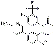 9-(6-Amino-3-pyridinyl)-1-[4-fluoro-3-(trifluoromethyl)phenyl]benzo[h]-1,6-naphthyridin-2(1H)-one CAS#: 1223002-54-7