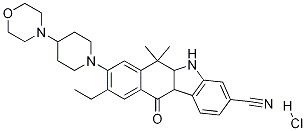 9-ethyl-6,6-diMethyl-8-(4-Morpholinopiperidin-1-yl)-11-oxo-5a,6,11,11a-tetrahydro-5H-benzo[b]carbazole-3-carbonitrile hydrochloride CAS#: 1256589-74-8