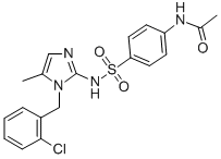 Acetamide, N-(4-(((1-((2-chlorophenyl)methyl)-5-methyl-1H-imidazol-2-y l)amino)sulfonyl)phenyl)- CAS#: 71795-34-1