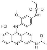 Acetamide, N-(9-(4-(ethylsulfonamido)-2-methoxyanilino)-3-acridinyl)-,  monohydrochloride CAS#: 71802-77-2