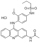 Acetamide, N-(9-(4-(propylsulfonamido)-2-methoxyanilino)-3-acridinyl)- , monohydrochloride CAS#: 71802-78-3