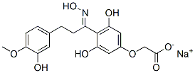 Acetic acid, (3,5-dihydroxy-4-(1-(hydroxyimino)-3-(3-hydroxy-4-methoxy phenyl)propyl)phenoxy)-, monosodium salt CAS#: 70413-07-9