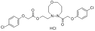 Acetic acid, (4-chlorophenoxy)-, 2-(5-((4-chlorophenoxy)acetyl)hexahyd ro-4H-1,4,5-oxadiazocin-4-yl)ethyl ester, monohydrochloride CAS#: 71783-93-2