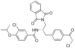 BenzaMide, 3-chloro-N-[(1S)-1-[[4-(2-chloroacetyl)phenyl]Methyl]-2-(1,3-dihydro-1,3-dioxo-2H-isoindol-2-yl)ethyl]-4-(1-Methylethoxy)- CAS#: 1240137-81-8