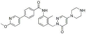 BenzaMide, 4-(6-Methoxy-3-pyridinyl)-N-[2-Methyl-3-[[6-oxo-4-(1-piperazinyl)-1(6H)-pyridazinyl]Methyl]phenyl]- CAS#: 1103458-91-8