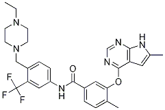 BenzaMide, N-[4-[(4-ethyl-1-piperazinyl)Methyl]-3-(trifluoroMethyl)phenyl]-4-Methyl-3-[(6-Methyl-7H-pyrrolo[2,3-d]pyriMidin-4-yl)oxy]- CAS#: 1315330-11-0