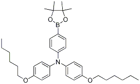 BenzenaMine, N,N-bis[4-(hexyloxy)phenyl]-4-(4,4,5,5-tetraMethyl-1,3,2-dioxaborolan-2-yl)- CAS#: 1221821-41-5