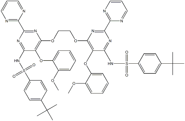 BenzenesulfonaMide, N,N'-[1,2-ethanediylbis[oxy[5-(2-Methoxyphenoxy)[2,2'-bipyriMidine]-6,4-diyl]]]bis[4-(1,1-diMethylethyl)- CAS#: 1097263-60-9
