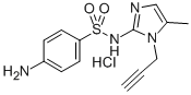 Benzenesulfonamide, 4-amino-N-(5-methyl-1-(2-propynyl)-1H-imidazol-2-y l)-, hydrochloride CAS#: 71795-47-6