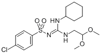 Benzenesulfonamide, 4-chloro-N-((cyclohexylamino)((2,2-dimethoxyethyl) amino)methylene)- CAS#: 71795-26-1
