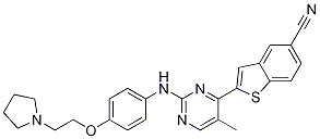 Benzo[b]thiophene-5-carbonitrile, 2-[5-Methyl-2-[[4-[2-(1-pyrrolidinyl)ethoxy]phenyl]aMino]-4-pyriMidinyl]- CAS#: 1138474-61-9