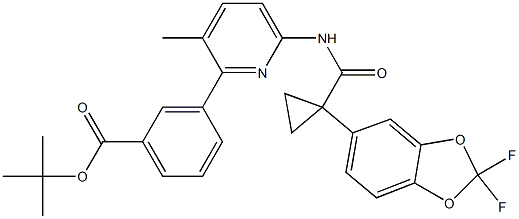 Benzoic acid, 3-[6-[[[1-(2,2-difluoro-1,3-benzodioxol-5-yl)cyclopropyl]carbonyl]aMino]-3-Methyl-2-pyridinyl]-, 1,1-diMethylethyl ester CAS#: 1160221-25-9