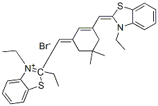 Benzothiazolium,3-ethyl-2-ethyl-2-[[3-[(3-ethyl-2(3H)-benzothiazolylidene)methyl]-5,5-dimethyl-2-cyclohexen-1-ylidene]methyl]-, bromide CAS#: 70211-26-6