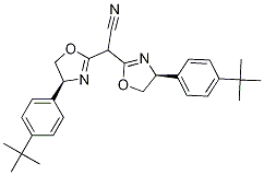 Bis[(4S)-4-(4-tert-butylphenyl)-4,5-dihydro-2-oxazolyl]acetonitrile CAS#: 1217481-09-8