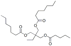 Bis(heptanoic acid)2-ethyl-2-[[(1-oxopentyl)oxy]methyl]-1,3-propanediyl ester CAS#: 71426-94-3