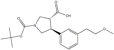 Boc-(+/-)-trans-4-[3-(2-Methoxyethyl)-phenyl]-pyrrolidine-3-carboxylic acid CAS#: 1161787-89-8