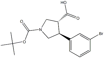 Boc-(+/-)-trans-4-(3-broMo-phenyl)-pyrrolidine-3-carboxylic acid CAS#: 1161787-83-2