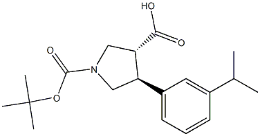 Boc-(+/-)-trans-4-(3-isopropyl-phenyl)-pyrrolidine-3-carboxylic acid CAS#: 1255934-04-3