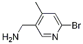 C-(6-BroMo-4-Methyl-pyridin-3-yl)-MethylaMine CAS#: 1211585-93-1