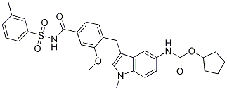 Cyclopentyl 3-[2-Methoxy-4-(M-tolylsulfonylcarbaMoyl)benzyl]-1-Methylindol-5-ylcarbaMate CAS#: 1159195-69-3
