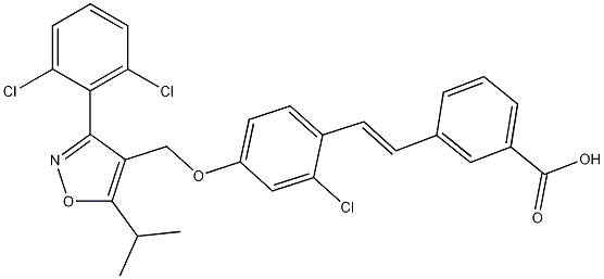 (E)-3-(2-chloro-4-((3-(2,6-dichlorophenyl)-5-isopropylisoxazol-4-yl)methoxy)styryl)benzoic acid CAS#: 1089660-72-9