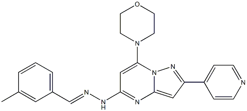 (E)-4-(5-(2-(3-methylbenzylidene)hydrazinyl)-2-(pyridin-4-yl)pyrazolo[1,5-a]pyrimidin-7-yl)morpholine CAS#: 1232221-74-7