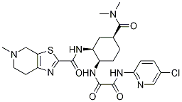 EthanediaMide, N1-(5-chloro-2-pyridinyl)-N2-[(1R,2S,4S)-4-[(diMethylaMino)carbonyl]-2-[[(4,5,6,7-tetrahydro-5-Methylthiazolo[5,4-c]pyridin-2-yl)carbonyl]aMino]cyclohexyl]- CAS#: 1255529-25-9