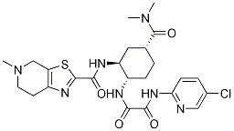 EthanediaMide, N1-(5-chloro-2-pyridinyl)-N2-[(1S,2S,4R)-4-[(diMethylaMino)carbonyl]-2-[[(4,5,6,7-tetrahydro-5-Methylthiazolo[5,4-c]pyridin-2-yl)carbonyl]aMino]cyclohexyl]- CAS#: 1255529-28-2