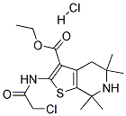 Ethyl 2-[(chloroacetyl)amino]-5,5,7,7-tetramethyl-4,5,6,7-tetrahydrothieno[2,3-c]pyridine-3-carboxylate hydrochloride CAS#: 1171150-66-5
