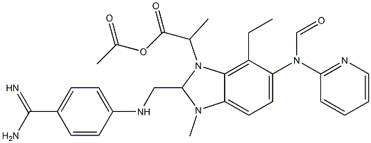 Ethyl 3-(2-(((4-carbaMiMidoylphenyl)aMino)Methyl)-1-Methyl-N-(pyridin-2-yl)-1H-benzo[d]iMidazole-5-carboxaMido)propanoate acetate CAS#: 1188263-64-0