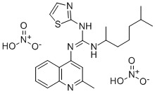 Guanidine, 1-(1,5-dimethylhexyl)-2-(2-methyl-4-quinolyl)-3-(2-thiazoly l)-, dinitrate CAS#: 71079-51-1