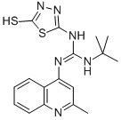 Guanidine, 1-tert-butyl-3-(5-mercapto-1,3,4-thiadiazol-2-yl)-2-(2-meth yl-4-quinolyl)- CAS#: 71253-69-5