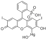 Hydroxy[(3',6'-dihydroxy-2',7'-diiodospiro[3H-2,1-benzoxathiole-3,9'-[9H]xanthene]-1,1-dioxide)-4'-yl]mercury(II) salt CAS#: 71872-91-8