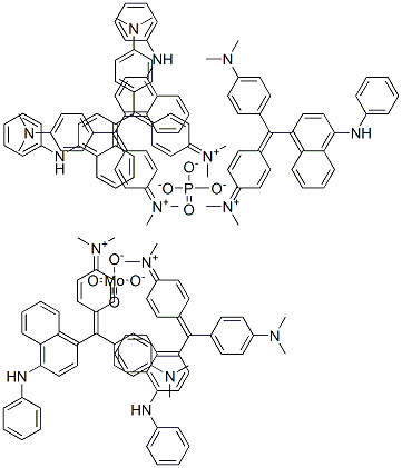 Methanaminium, N-[4-[[4-(dimethylamino)phenyl][4-(phenylamino)-1-naphthalenyl]methylene]-2,5-cyclohexadien-1-ylidene]-N-methyl-, molybdatephosphate CAS#: 71798-68-0