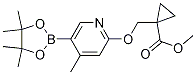 Methyl 1-(((4-Methyl-5-(4,4,5,5-tetraMethyl-1,3,2-dioxaborolan-2-yl)pyridin-2-yl)oxy)Methyl)cyclopropanecarboxylate CAS#: 1383001-34-0